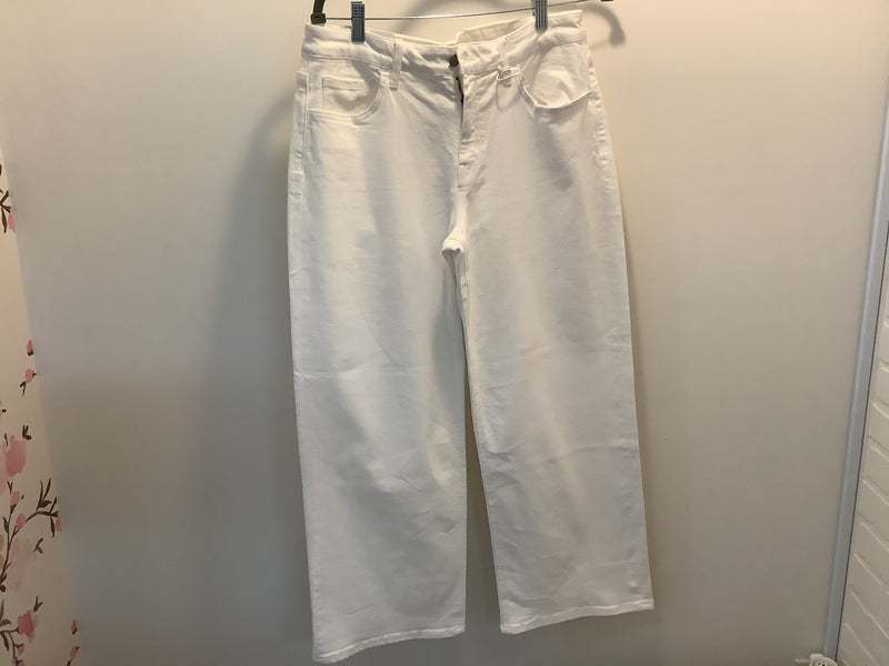 Vervet Optic White Mid Rise Wide Leg Jeans