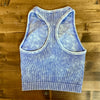 Blue Washed Ribbed Cami Top