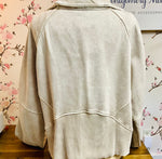 Acid Washed Zip Up Jacket