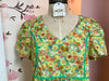 Apple Green Mix Floral Print Short Sleeve Dress