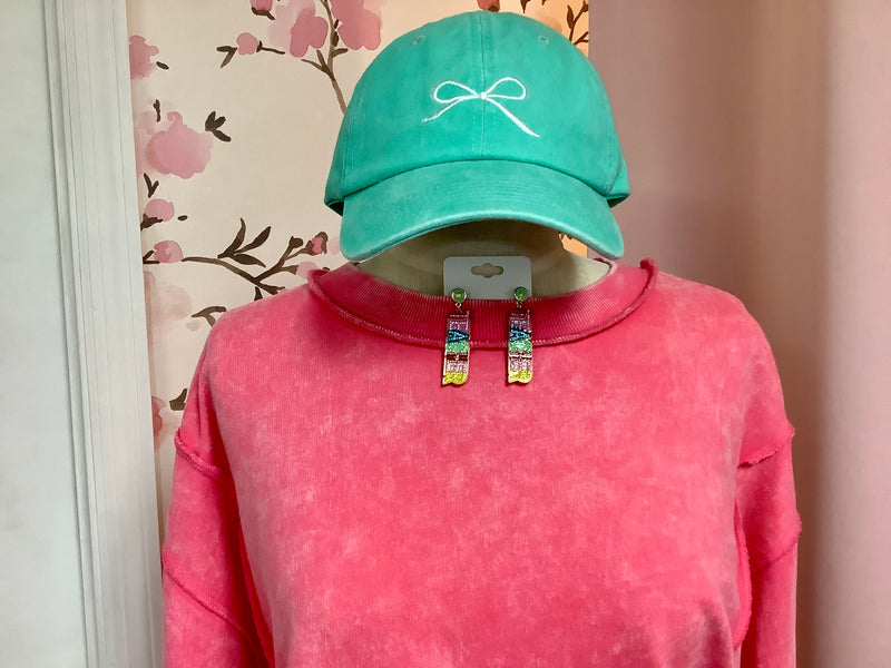 Fuchsia Mineral Wash Sweatshirt