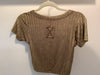 Mocha Washed Short Sleeve Cropped Top