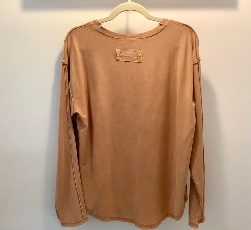 Cinnamon Mineral Washed Cotton Top