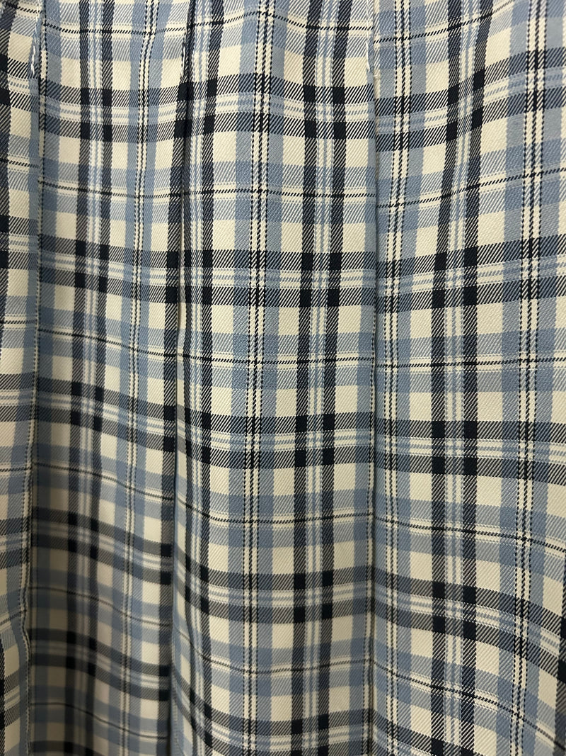 Checker Print Pleated Skirt