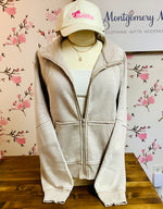 Acid Washed Zip Up Jacket