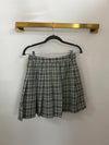 Checker Print Pleated Skirt