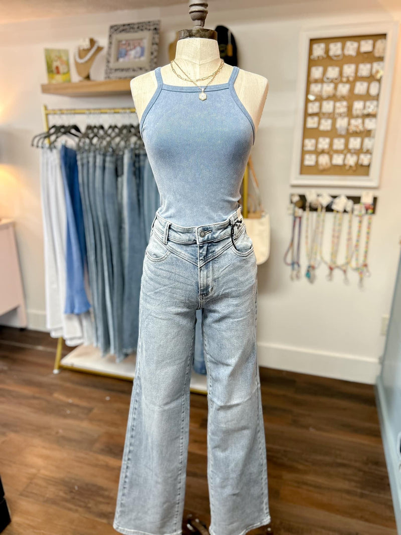 Denim Halter Tank