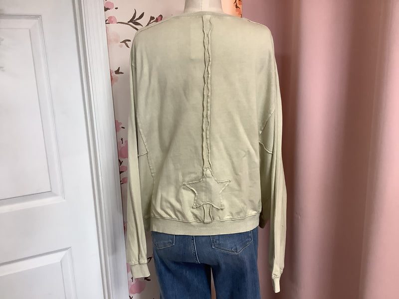 Ecru Mineral Wash Terry Top