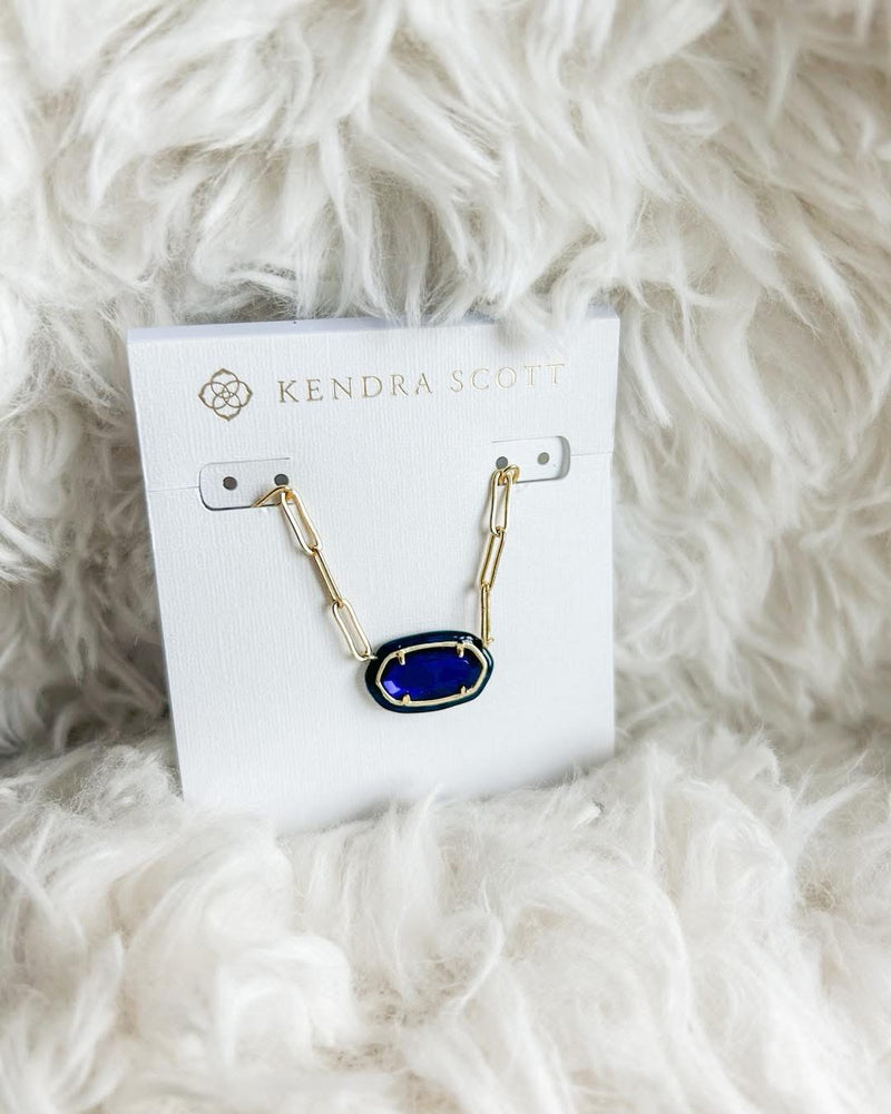 Kendra Scott Elisa Enamel Necklace Cobalt