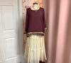 Textured Waistband Midi Skirt