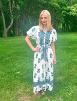Blue Floral Maxi Dress
