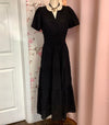 Black Tiered Midi Dress