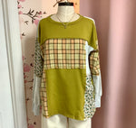 Mustard Mixed Print Knit Top