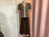 Brown Pants With Ruffled Hem
