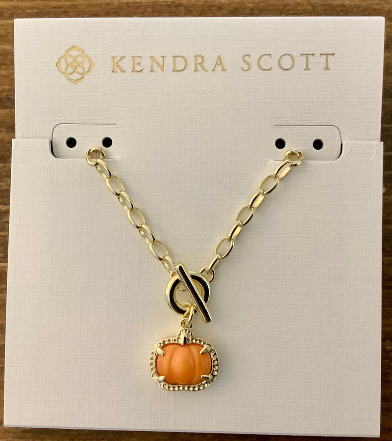 Kendra Scott Pumpkin Toggle Necklace