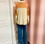 Color Block Mineral Washed Top