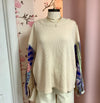 Ivory Mix Print Washed Thermal Pullover
