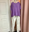 Lavender Cotton Oversized Slub Tee Plus Curvy