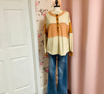 Color Block Mineral Washed Top