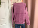 Orchid Mineral Wash Terry Top With Pockets