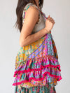 Natural Life Ruffle Tote Multi Patchwork