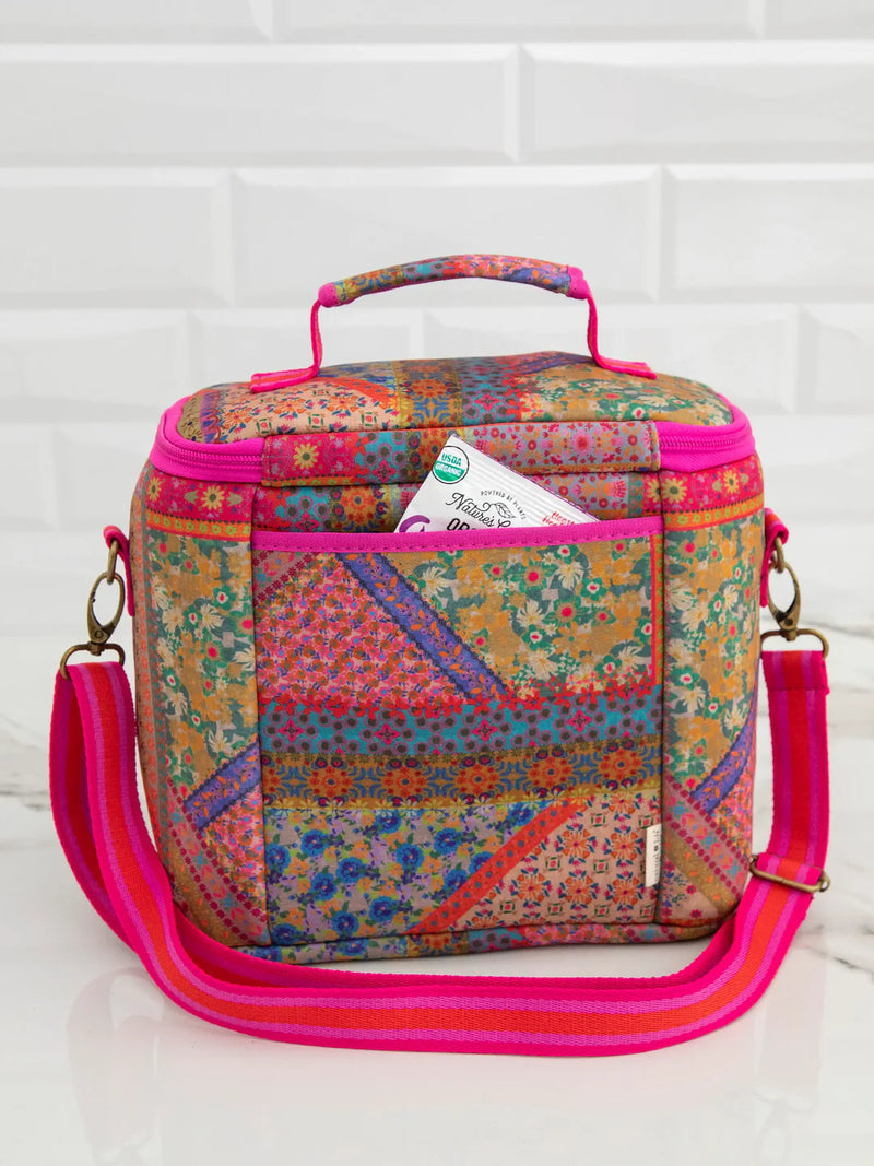 Natural Life On The Go Lunch Tote - Folk Flower Patchwork