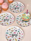 Natural Life "Save Paper" Melamine Party Plates, Set of 4 - Yay